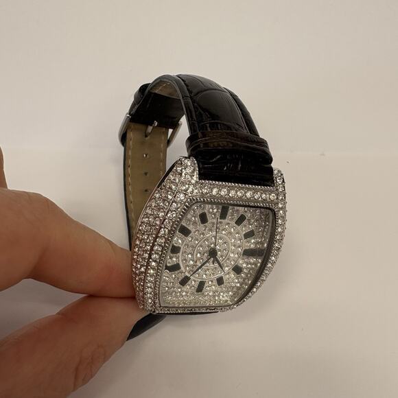 ADRIENNE COUTURE COLLECTION LIMITED 2457/5000 PAVE SWAROVSKI CRYSTAL WATCH Swiss - Picture 5 of 12